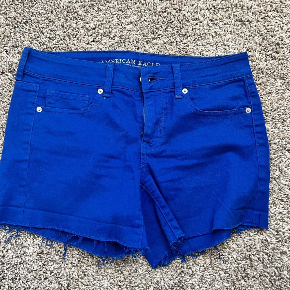 American Eagle Size 10 royal blue stretch shorts